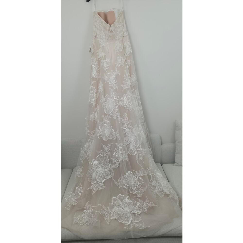 WATTERS Arien Ivory 3D Floral Corset Ball Gown Wedding Dress 14 NWT - Picture 4 of 16